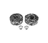 sourcing map- 2pc mousse Noir Blanc Design Camouflage Décoration Ruban Guidon Grip,195cm