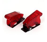 sourcing map 2pc plast rouge Cloche ressort protection Commutateur pour bascule 12 mm