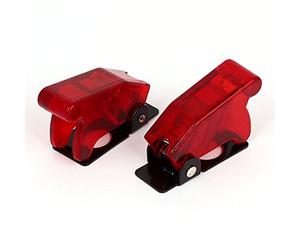 sourcing map 2pc plast rouge Cloche ressort protection Commutateur pour bascule 12 mm