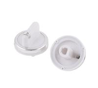 sourcing map 2pc Rechange Plastique Boutons Four Chauffe-Eau Argent Blanc