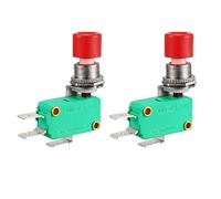 sourcing map 2Pcs 16A AC125/250V SPDT NO NC 3-terminal bouton pression Interrupteur Micro