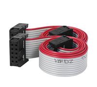 sourcing map 2pcs 2.54mm 10-pin femelle femelle Extension IDE PATA Câble Plat Câble Nappe 50cm