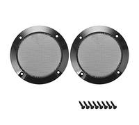 sourcing map 2Pcs 2" Grille Haut-Parleur Maille Décoratif Cercle Woofer Garde Protecteur Couverture Audio Pièces Noir