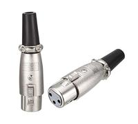 sourcing map 2Pcs 3 Broches XLR Femelle Connecteur