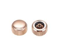 sourcing map 2Pcs 4.5mm Montre Couronne Pièces, Inox Acier Plat Tête Court Tige Montre Couronne 2,5mm ID pour Montre Réparations Rose Doré