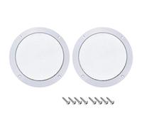 sourcing map 2Pcs 5" Grille Haut-Parleur Montage Trou Diagonal Distance Maille Décoratif Cercle Woofer Garde Protecteur Couverture Blanc