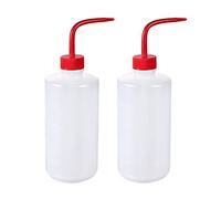 sourcing map 2Pcs 500ml Plastique Bouteille Compressible Laboratoire Boutteille Laver pour Astuce Laboratoire Liquide Stockage Étroit Bouche