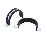 sourcing map 2pcs 50mm diamètre en forme U bordée caoutchouc tuyau Zingué Bride tube flexible