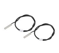 sourcing map 2Pcs 5K Sonde Capteur Température Acier Inoxydable NTC Sonde Capteur Thermique 50cm Thermomètre Numérique Câble Extension