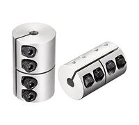 sourcing map 2Pcs 5mm à 6.35mm Coupleur Arbre 25mmx40mm Accouplement Moteur Aluminium Alliage Joint pour 3D Imprimante CNC Machine Bricolage Encodeur