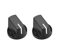 sourcing map 2Pcs 6.4mm Bouton Potentiomètre Guitare Contrôle Volume Ton Bouton Noir