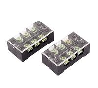 sourcing map 2pcs 600V 25A Électrique 3 Positions Vis Terminal Bornier Bande