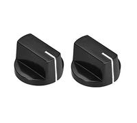 sourcing map 2Pcs 6mm Bouton Potentiomètre Guitare Contrôle Acrylique Volume Ton Bouton Noir