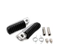 sourcing map 2pcs Alliage Aluminium antidérapant Noir pour Moto pour Kawasaki pédale Repose Pied Avant