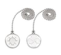 sourcing map 2pcs Argent 12" Pièce Lampe Ventilateur Plafond Traction