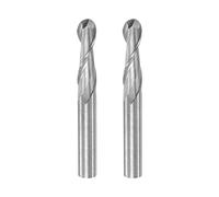 sourcing map 2pcs Bille Bec Effilé Fraise 6mm Diamètre 22mm Découpage Longueur 6mm Tige Haute Vitesse Acier 2 Flûtes Spirale Coupe-Haute CNC Routeur Bits