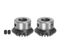 sourcing map 2pcs Biseau Engrenage 1M 16 Dents 10 mm Arbre Trou 1:1 Conique Conique Pignon Engrenage 45# Acier 1.5 Module 90 Degré Direction Engrenage, pour Matériel Mécanique Rotation
