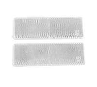 sourcing map 2pcs blanc Plastique plaque réfléchissante réflecteur adhésif 145mm x 50mm pour voiture