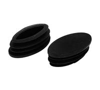 sourcing map 2pcs Bouchon Pied de Chasie Embout Capuchon Jambe Tube Insert Table Meuble Protection ovale Plastique 18mmx38mm