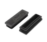 sourcing map 2pcs Bouchon Pied de Chasie Embout Capuchon Rectangle Jambe Patin Table Meuble Protection Tube Insert Plastique 25 mm x 75 mm