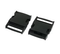 sourcing map 2pcs Boucle Attache Sangle Sac à dos en plastique sangle Boucle à déclenchement rapide côté largeur 45 mm Noir