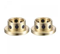 sourcing map 2pcs Bride Manchon Roulements Enveloppé Sans huile Bague Laiton 12x15x10mm