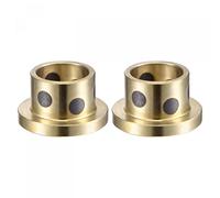 sourcing map 2pcs Bride Manchon Roulements Enveloppé Sans huile Bague Laiton 12x15x12mm