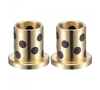 sourcing map 2pcs Bride Manchon Roulements Enveloppé Sans huile Bague Laiton 12x15x20mm