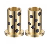 sourcing map 2pcs Bride Manchon Roulements Enveloppé Sans huile Bague Laiton 12x15x30mm