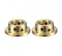 sourcing map 2pcs Bride Manchon Roulements Enveloppé Sans huile Bague Laiton 12x18x10mm