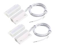 sourcing map 2pcs Capteur de porte NC filaire, alarme, interrupteur à lames magnétique, montage en Surface, blanc MC-38