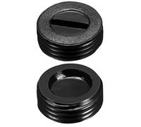 sourcing map 2pcs Capuchon de Porte-balais en carbone 12mm O.D. 7,5 mm I.D. 4.5mm Couvercle de pinceau noir
