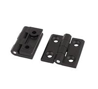 sourcing map 2pcs Charnière de porte à roulement à billes en aluminium 50x50mm Noir