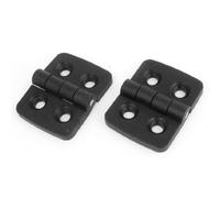 sourcing map 2pcs Charnière plastique pour porte de garde-robe à axe unique en métal noir