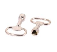 SOURCING MAP 2Pcs Clé Triangle Poubelle Clé douille pour 8mm Triangulaire Panneau Serrure Armoire