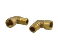 sourcing map 2pcs Coude Laiton raccords de tuyau 1/4" x 1/4" PT