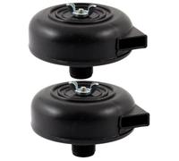 sourcingmap 2pcs Filtre pour compresseur d'air d'échappement tranquille fileté noir 20 mm