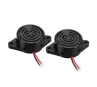 sourcing map 2pcs DC 3V-24V Buzzer électronique active 100dB alarme bip sonore continue Noir