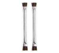 sourcing map 2pcs Double-Tête Téléphone Carte Mère IC Nettoyage Brosse 12x15mm Poils Cheveux Antistatique ESD Brosse Nettoyant pour Ordinateur Téléphone, Argent Ton