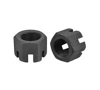 sourcing map 2pcs Écrous Hexagonaux Fendus, Carbone Acier Hexagone Écrous M22x1.5mm