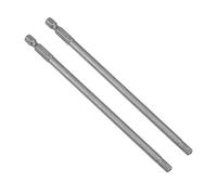 sourcing map 2Pcs Embout de tournevis 1/4'' Hex Tige 150mm Long Magnétique Torx Sécurité T30 S2