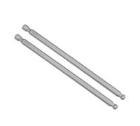 sourcing map 2Pcs Embout de Tournevis Bille Extrémité Hexagonale Embouts 1/4 Pouce Hex Queue 5.1 Pouce Longueur Magnétique H6 S2 HRC58