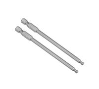sourcing map 2Pcs Embout Tournevis Bille Extrémité Hexagonale 1/4 Pouce Hex Queue 3.9 Pouce Longueur Magnétique H4 Tête Tournevis S2 HRC58