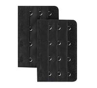 sourcing map 2pcs Extension Noir Femme 3 Rangs 4 Crochets Soutien-Gorge Courroie