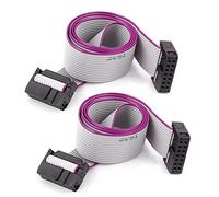 sourcing map 2pcs FC14P IDC 14 épingles F/F Disque Dur Câble Plat Câble Nappe 50cm de Long pour Carte mère