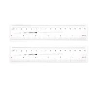 sourcing map 2pcs Film Flexible Règle 6 Pouce 0.1mm Échelle PET Plastique Pliable Droit Règle Calibration Doux Règle Mesurer Outil pour Usine, Transparent