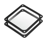 sourcing map 2Pcs Filtre à Poussière pour PC, 120x120mm, Cadre Magnétique en Nylon, Couverture en Maille Anti-Poussière pour Ventilateurs de Boîtier d'Ordinateur, Haut-Parleurs, Noir