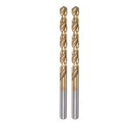 sourcing map 2pcs Foret Hélicoïdal Bits 6.2mm Titane Enduit (HSS-E) M42 Haute Vitesse Acier 8% Cobalt Droit Tige pour Inox Acier Aluminium Alliage Métal