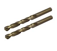 sourcing map 2pcs Foret hélicoïdal HSS cobalt 10.7 mm de diamètre Tige Droite métrique Outil de perçage