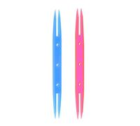 sourcing map 2Pcs Frivolité Navettes 87x7x3mm Coloré Plastique Navettes pour Dentelle Bricolage Main Artisanat Outil Tricot Arts Fournitures, Rose Lac Bleu